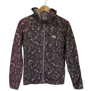 The‎ North Face Womens TKA Stretch Zipper Front Jacket Size M Black Grey Design